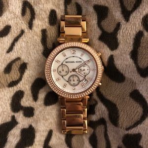 Michael Kors Mother-Of-Pearl & Rose Goldtone Watch